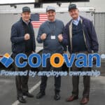 Corovan team celebrating employee ownership